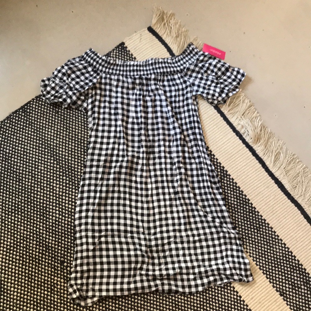 NWT Off The Shoulder Gingham Dress